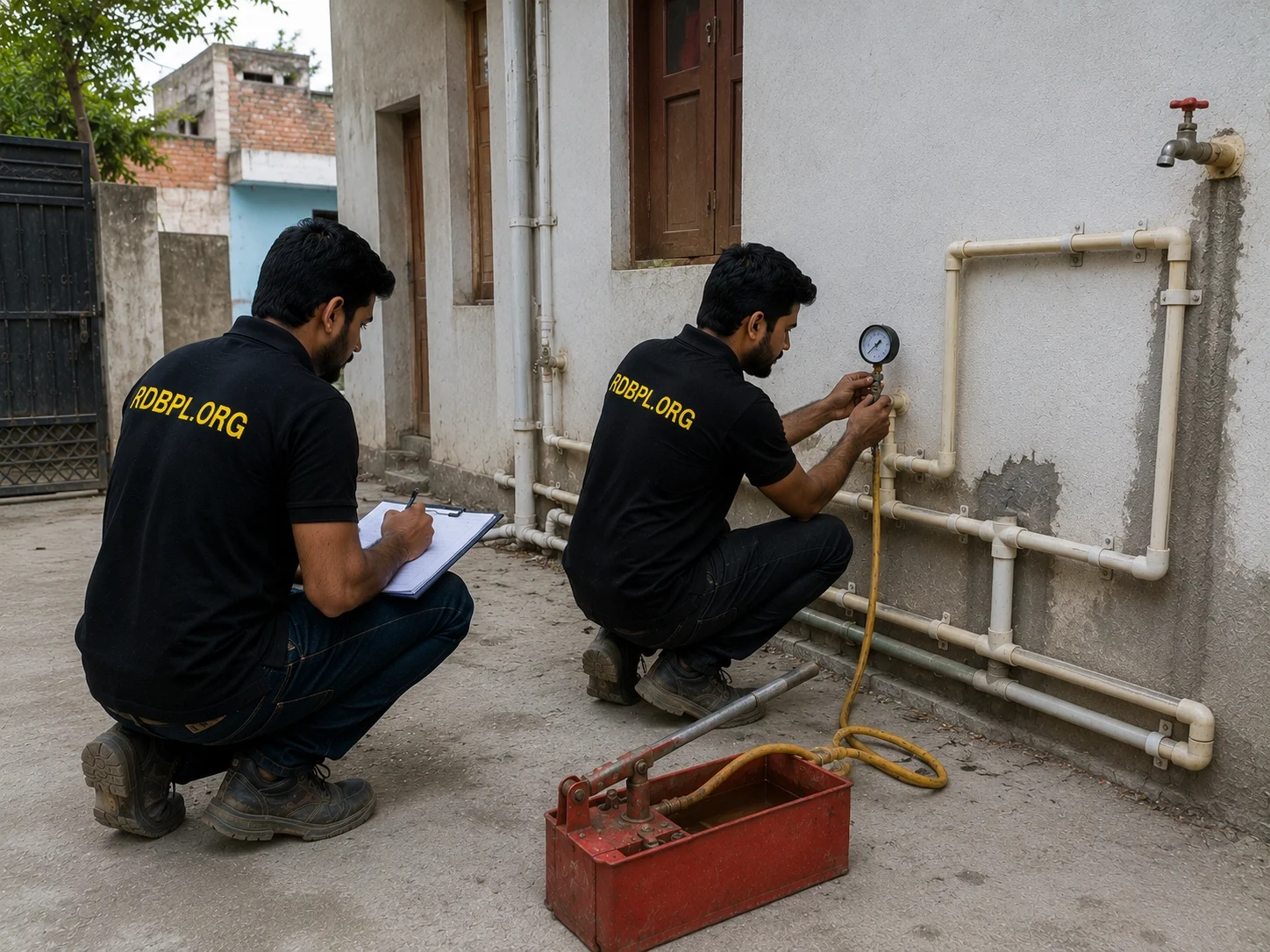 Final testing and plumbing inspection in Lucknow