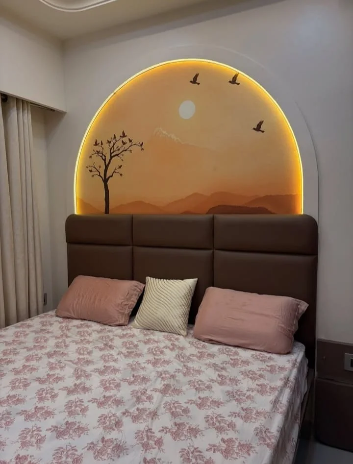 Bedroom interior renovation and wardrobe design in Lucknow
