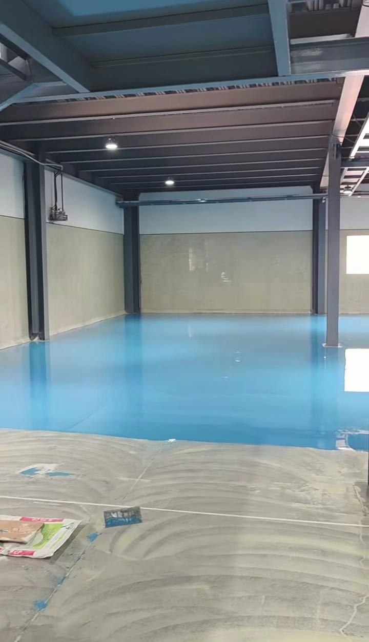 Industrial epoxy floor coating work in Lucknow factory area