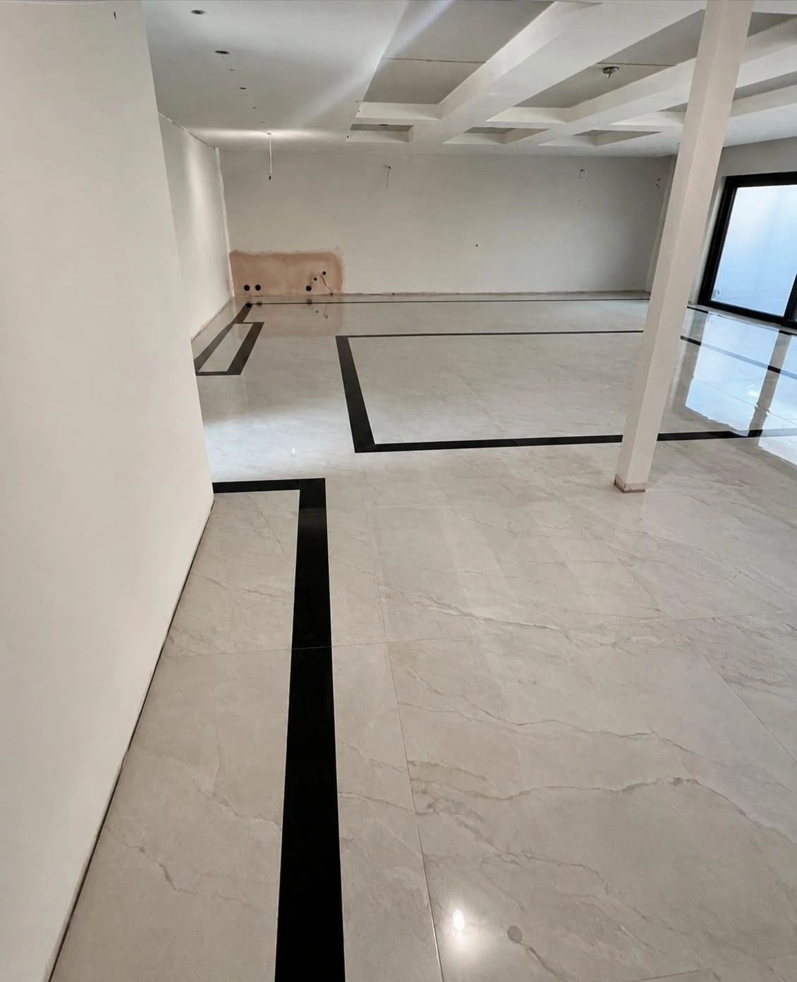 Luxury villa 3D epoxy floor design in Lucknow
