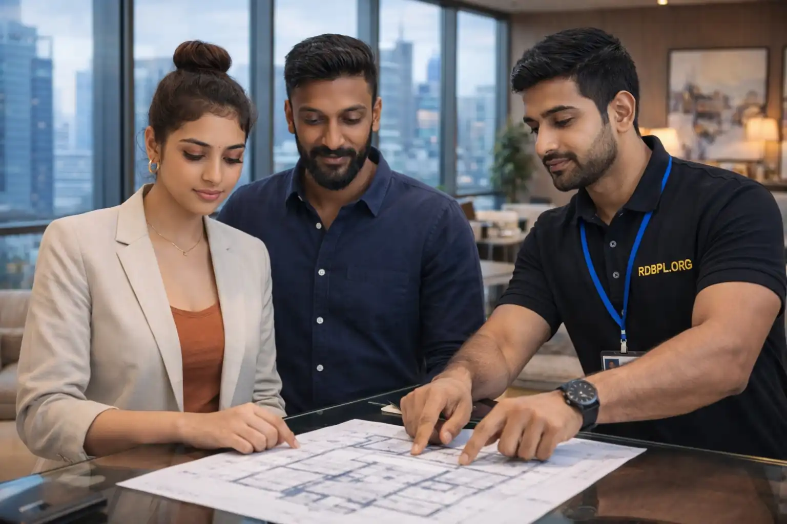 Commercial 2D floor plan designing in Lucknow for office, showroom and retail spaces