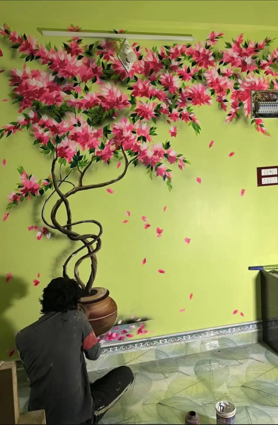 Luxury living room wall painting service in Lucknow