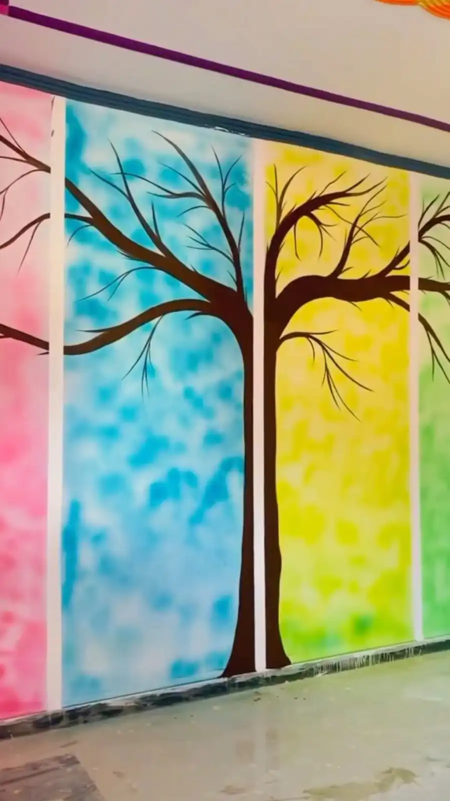 Bedroom wall smooth finish painting work in Lucknow