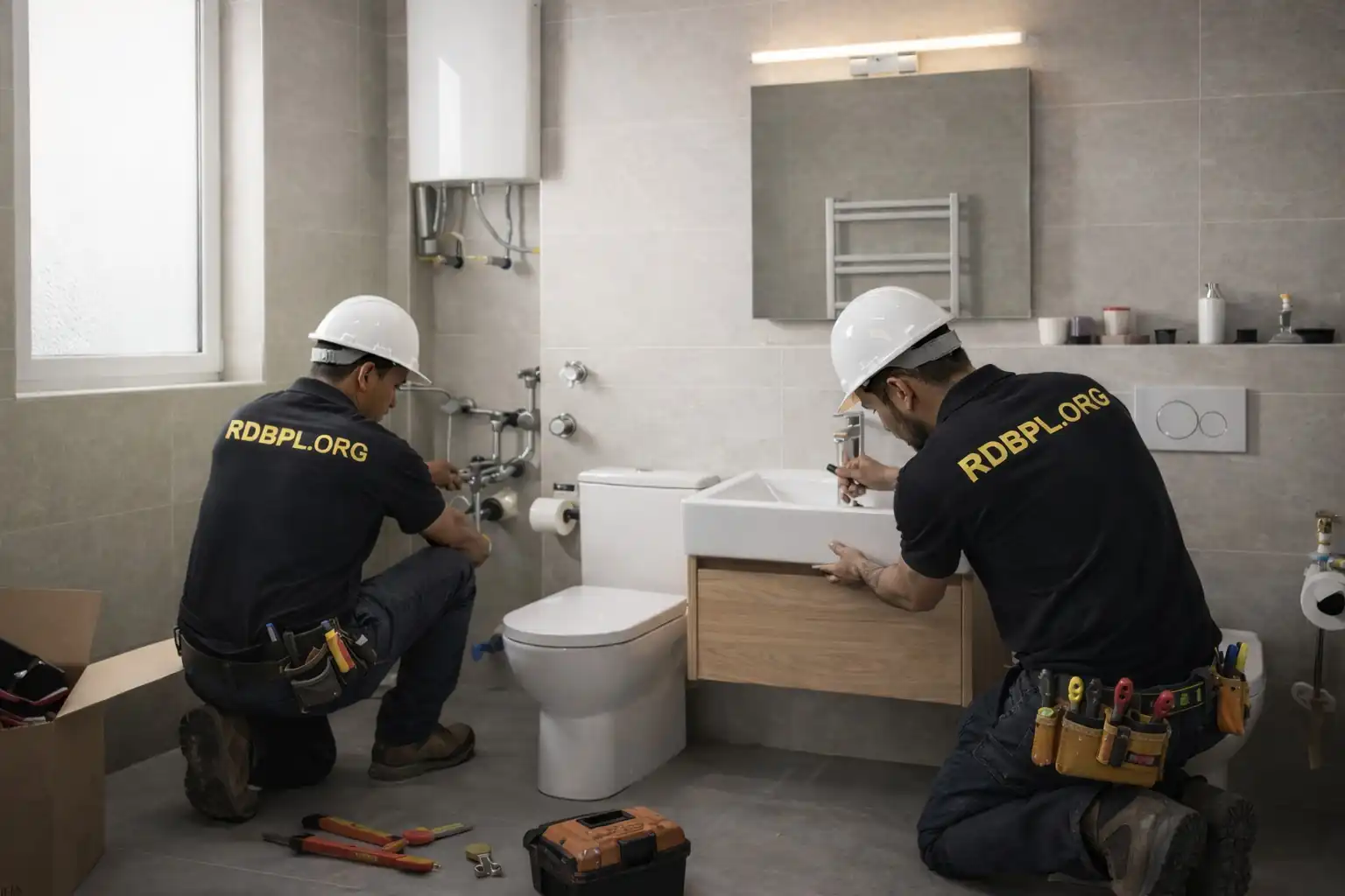 Bathroom sanitary fitting installation service in Lucknow with leak-proof plumbing