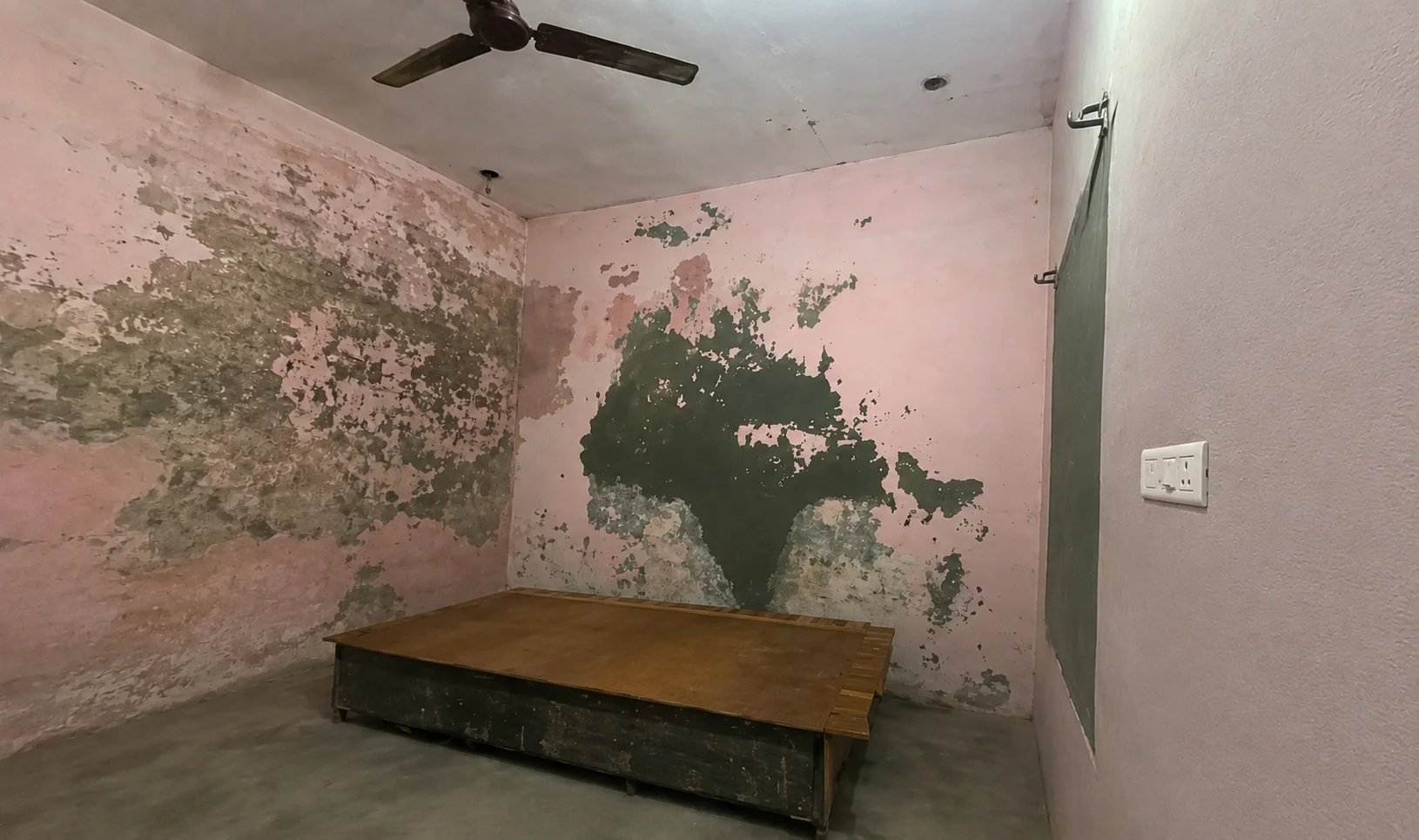 wall condition before pvc work in Lucknow