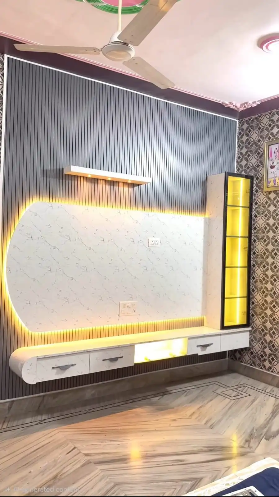 Living room false ceiling POP design in Gomti Nagar Lucknow