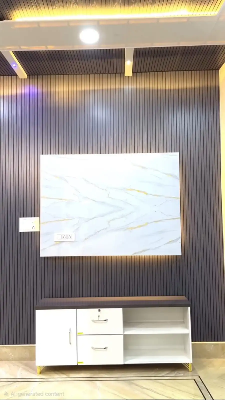 Decorative POP ceiling with cove lighting in Lucknow