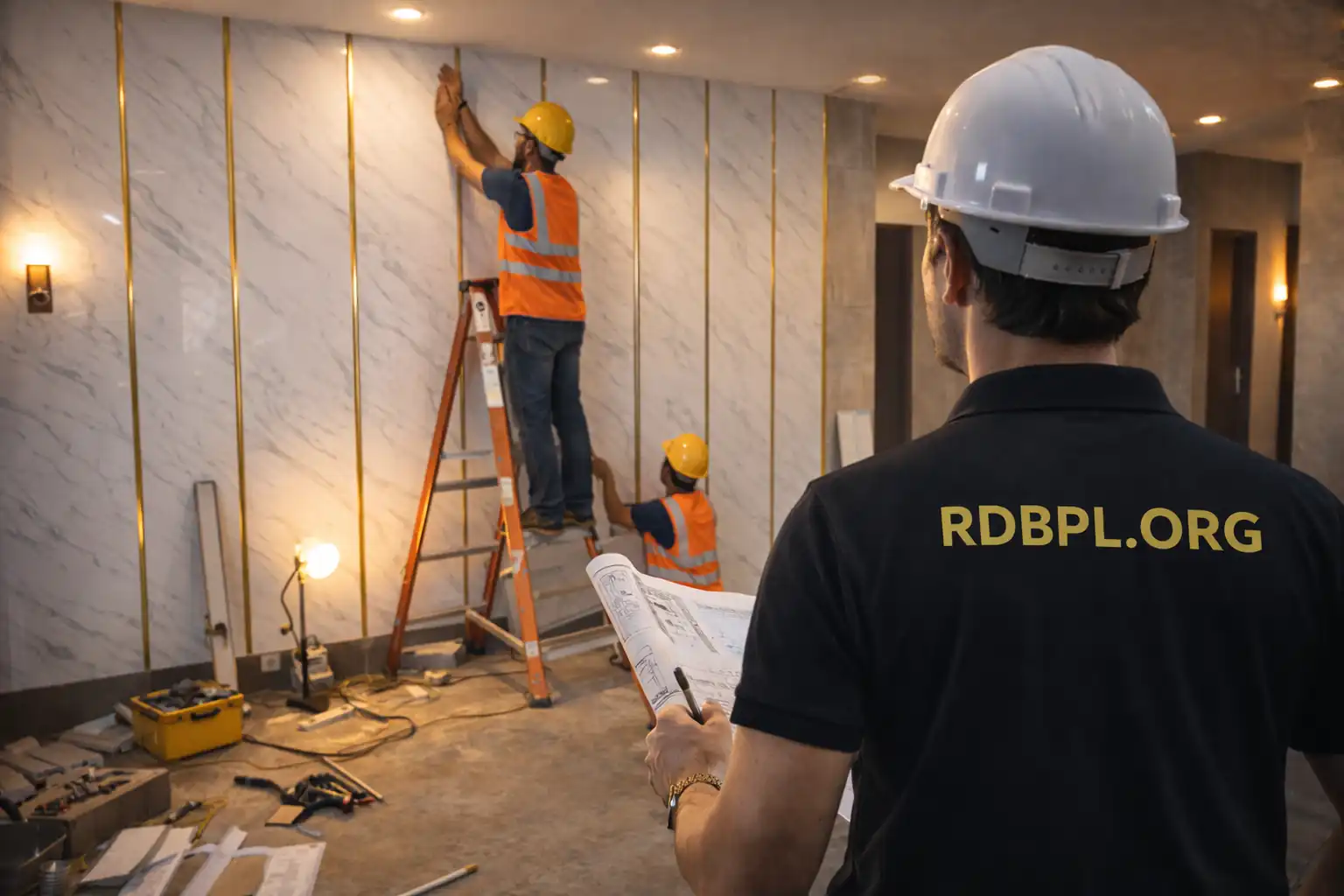 PVC wall panel installation service in Lucknow for modern interior wall finishing