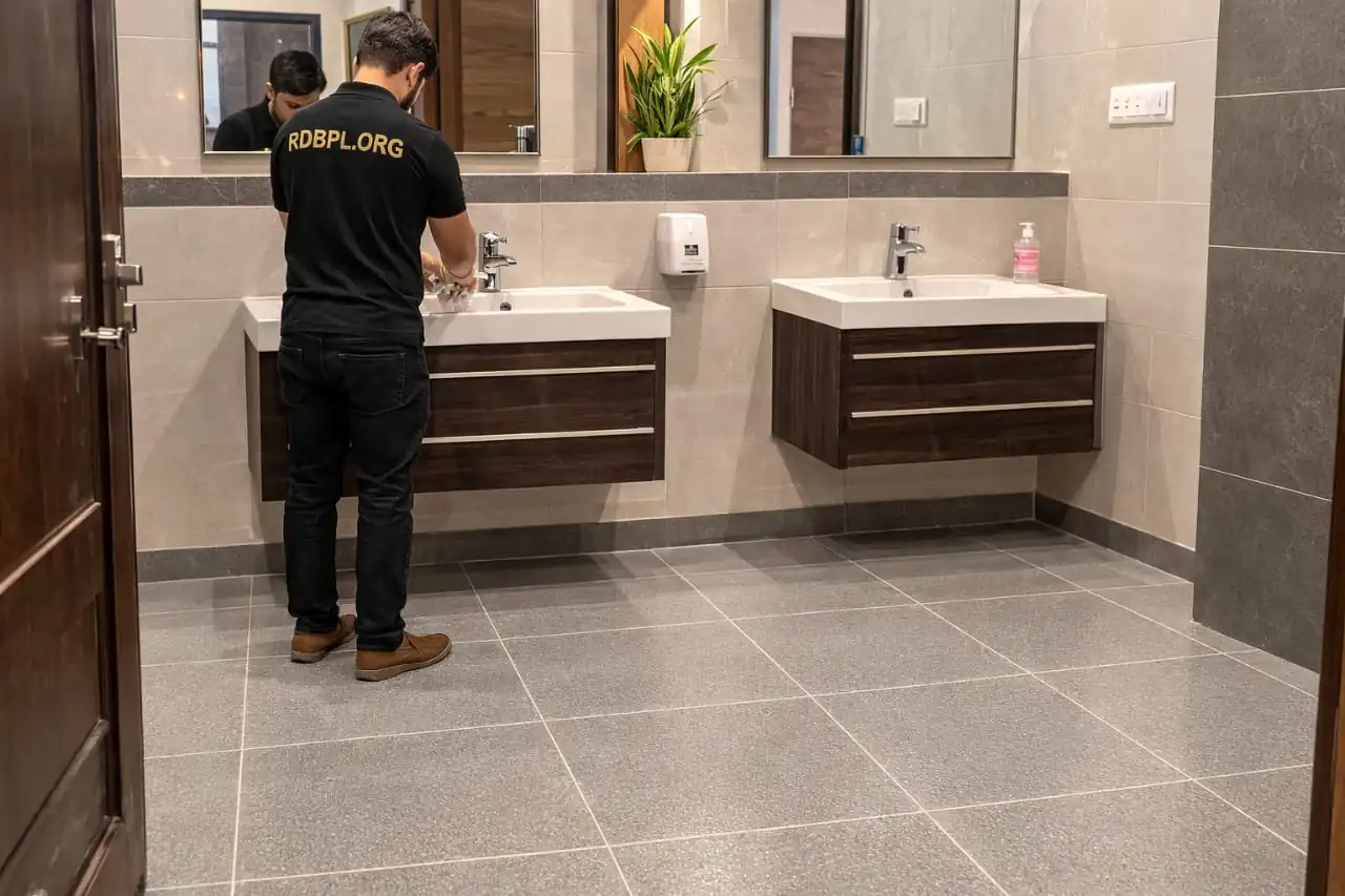 Anti-skid tiles flooring installation service in Lucknow for bathrooms and outdoor areas