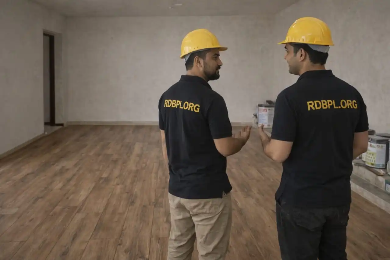 Wooden finish tiles flooring installation service in Lucknow for modern interiors