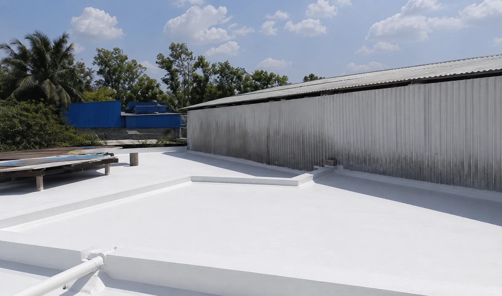 roof condition  after waterproofing work in Lucknow