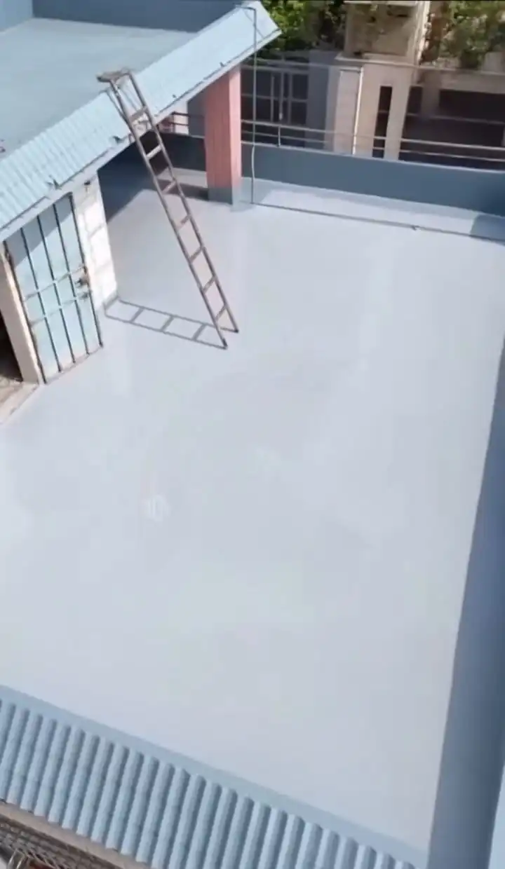 Waterproof coating application on terrace roof in Lucknow